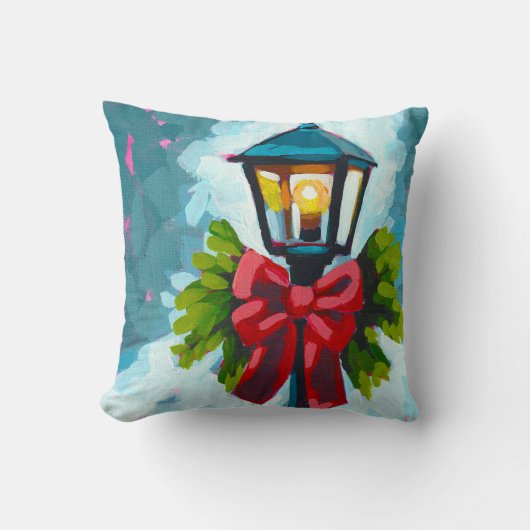 Leave a Light On Throw Pillow クッション (正面)