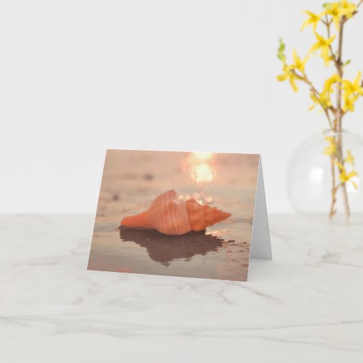 Leave a little Sparkle Horse conch Shell card カード (黄色い花)