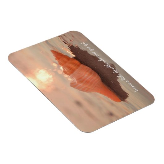 Leave a little Sparkle Horse conch Shell card マグネット (右側)