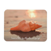 Leave a little Sparkle Horse conch Shell card マグネット (横)