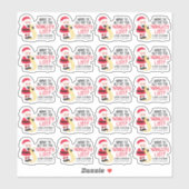 Leave a Review Funny Santa List Christmas Business シール (シート)
