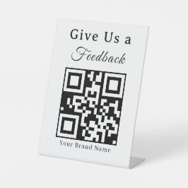 Leave a Review QR Code Business Pedestal Sign 台座サイン