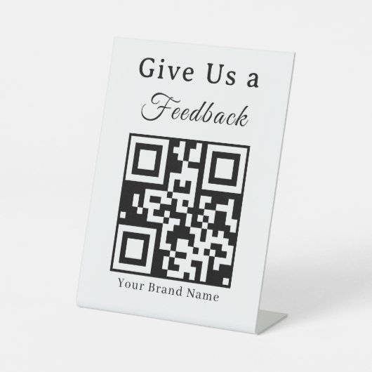 Leave a Review QR Code Business Pedestal Sign 台座サイン (正面)