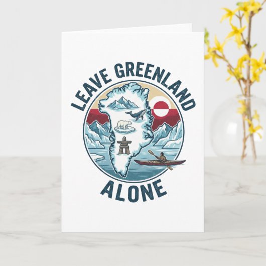 Leave Greenland Alone カード (黄色い花)