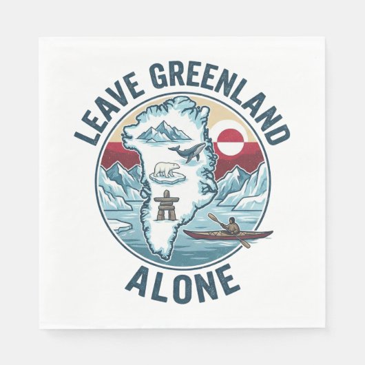 Leave Greenland Alone スタンダードランチョンナプキン (正面)
