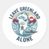Leave Greenland Alone ラウンドシール (正面)