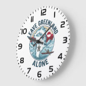 Leave Greenland Alone ラージ壁時計 (傾斜)