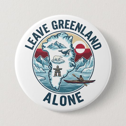 Leave Greenland Alone 缶バッジ (正面)