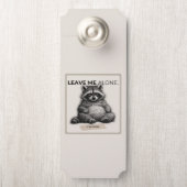 Leave Me Alone Door Hanger – Funny Introvert Racco ドアノブサイン (ノブ)