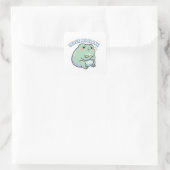 Leave Me Alone Frog Sticker Cute Angry Frog Meme K スクエアシール (バッグ)