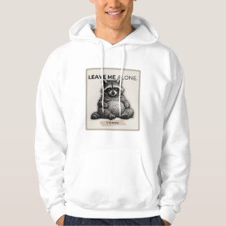 Leave Me Alone Hoodie – Funny Introvert Raccoon パーカ