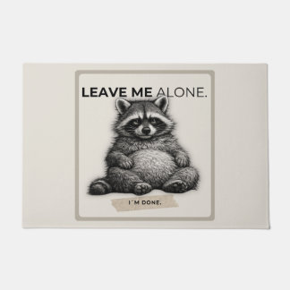 Leave Me Alone Raccoon Doormat | Funny Introvert  ドアマット