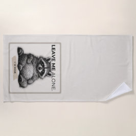 Leave Me Alone Raccoon Doormat | Funny Introvert  ビーチタオル