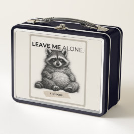 Leave Me Alone Raccoon Lunch Box | Funny Introvert メタルランチボックス