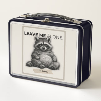 Leave Me Alone Raccoon Lunch Box | Funny Introvert メタルランチボックス