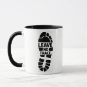 Leave No Trace Hiking Bootprint Design マグカップ (左)