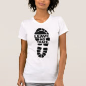 Leave No Trace Hiking Bootprint Design Tシャツ (正面)