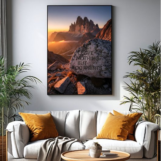 Leave Nothing But Footprints キャンバスプリント