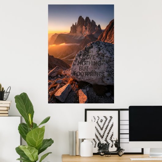 Leave Nothing But Footprints ポスター (ホームオフィス)