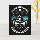 Leave Only Footprints Take Only Memories Hiking Cl カード (黄色い花)