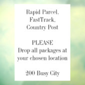 Leave Packages Direction Logo AI door sign ウィンドウサイン (シート3)