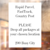 Leave Packages Direction Logo AI door sign ウィンドウサイン (シート2)