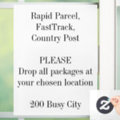 Leave Packages Direction Logo AI door sign ウィンドウサイン (ホーム)