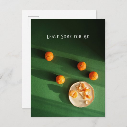 Leave Some for Me, citrus fruit Holiday Postcard シーズンポストカード (正面/裏面)