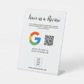 Leave us a Review Custom Logo QR Code 台座サイン (正面)