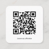 Leave Us a Review QR Code  スクエア名刺 (裏面)