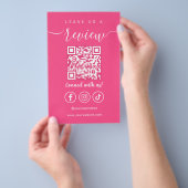Leave Us A Review Qr Code Social Media Logo チラシ (ハンドル)