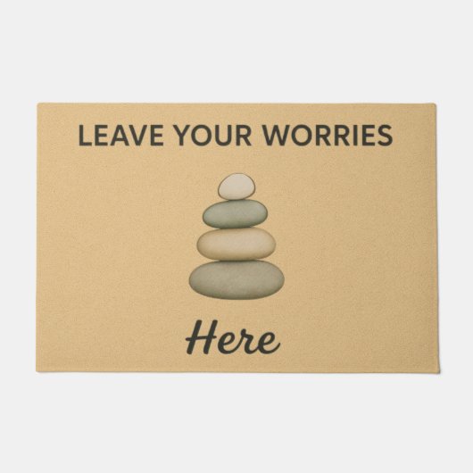 Leave Your Worries Here ドアマット (正面)