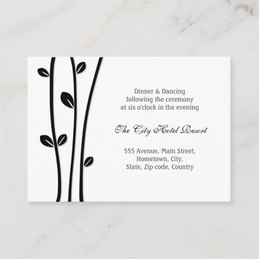 Leaved Black Branches披露宴・エンクロージャ エンクロージャーカード (正面)