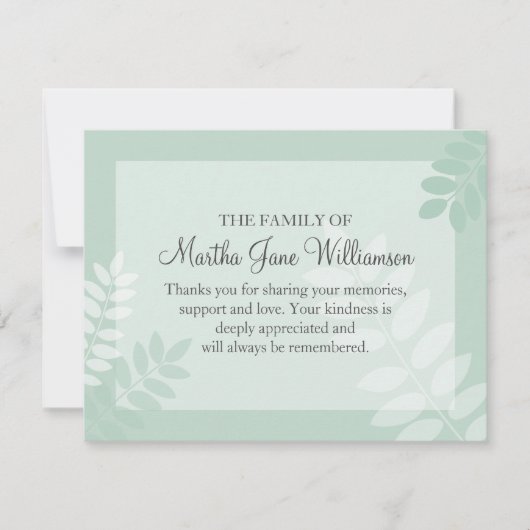 LeaveGreen葬儀ノートカード忌引ノート ノートカード (正面)