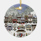 Leavenworthの休日を祝うこと セラミックオーナメント (正面)