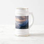 "LeavenworthのWa山"ビールステイン ビールジョッキ (正面右)
