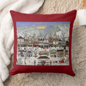 Leavenworth、ワシントン州の"クリスマス" クッション (ブランケット)
