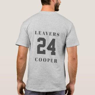 Leavers 24バックデザインパーソナライズされた（名前） tシャツ