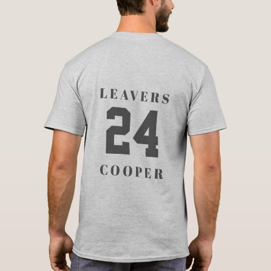 Leavers 24バックデザインパーソナライズされた(名前) tシャツ (裏面)