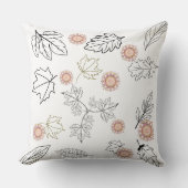 Leaves and Mandalas Pattern クッション (正面)