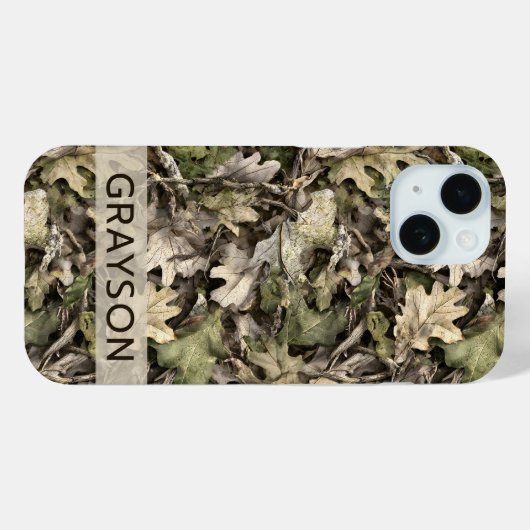Leaves Camouflage Personalized Case-Mate iPhoneケース (裏面 (横))