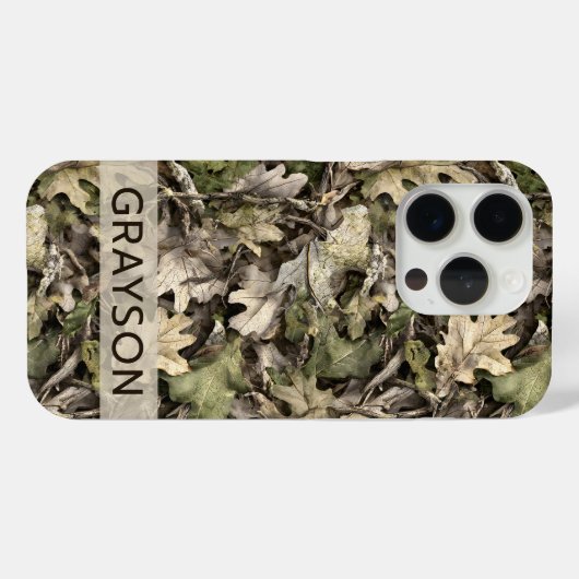 Leaves Camouflage Personalized Case-Mate iPhoneケース (裏面 (横))