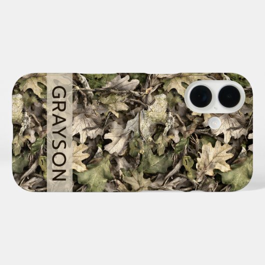 Leaves Camouflage Personalized Case-Mate iPhoneケース (裏面 (横))