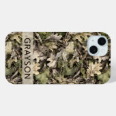 Leaves Camouflage Personalized Case-Mate iPhoneケース (裏面 (横))