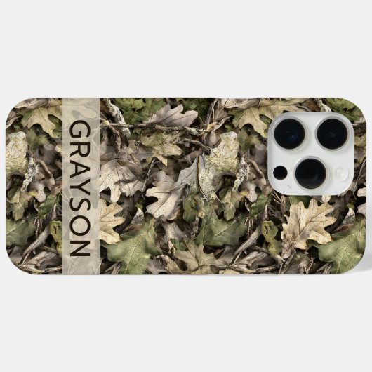 Leaves Camouflage Personalized Case-Mate iPhoneケース (裏面 (横))