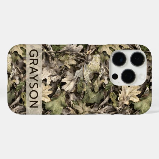 Leaves Camouflage Personalized Case-Mate iPhoneケース (裏面 (横))