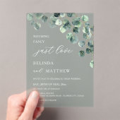 Leaves Greenery Watercolor Flowers Modern Arch アクリル招待状 (インサイチュ (ポータブル))