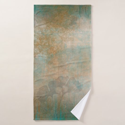 Leaves grunge background wallpaper バスタオル (バスタオル)