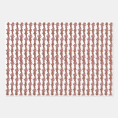 Leaves in Rich Reds Holiday Gift Paper ラッピングペーパーシート (正面)