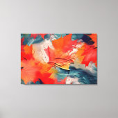 Leaves In The Wind – Abstract Autumn Motion キャンバスプリント (正面)